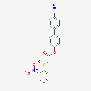 molecular formula C21H14N2O5S B2705250 [4-(4-Cyanophenyl)phenyl] 2-(2-nitrophenyl)sulfinylacetate CAS No. 957481-51-5