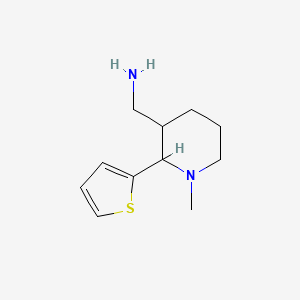 [1-Methyl-2-(thiophen-2-yl)piperidin-3-yl]methanamine