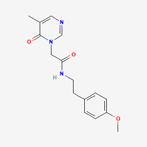 molecular formula C16H19N3O3 B2705254 N-(4-methoxyphenethyl)-2-(5-methyl-6-oxopyrimidin-1(6H)-yl)acetamide CAS No. 1351586-17-8