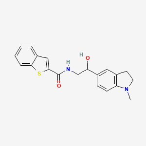molecular formula C20H20N2O2S B2705257 N-(2-hydroxy-2-(1-methylindolin-5-yl)ethyl)benzo[b]thiophene-2-carboxamide CAS No. 1706401-03-7