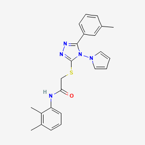 molecular formula C23H23N5OS B2705261 N-(2,3-dimethylphenyl)-2-{[5-(3-methylphenyl)-4-(1H-pyrrol-1-yl)-4H-1,2,4-triazol-3-yl]sulfanyl}acetamide CAS No. 898371-69-2