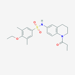 4-ethoxy-3,5-dimethyl-N-(1-propionyl-1,2,3,4-tetrahydroquinolin-6-yl)benzenesulfonamide