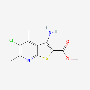 molecular formula C11H11ClN2O2S B2705272 甲基 3-氨基-5-氯-4,6-二甲基噻吩[2,3-b]吡啶-2-甲酸酯 CAS No. 841261-58-3