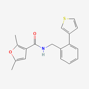 molecular formula C18H17NO2S B2705291 2,5-dimethyl-N-(2-(thiophen-3-yl)benzyl)furan-3-carboxamide CAS No. 1706213-78-6