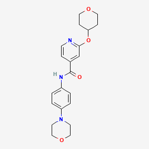 N-(4-morpholinophenyl)-2-((tetrahydro-2H-pyran-4-yl)oxy)isonicotinamide