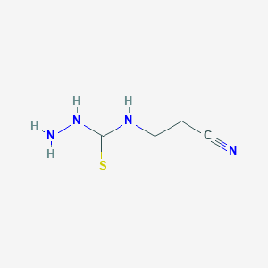 molecular formula C4H8N4S B2705297 1-Amino-3-(2-cyanoethyl)thiourea CAS No. 116974-14-2