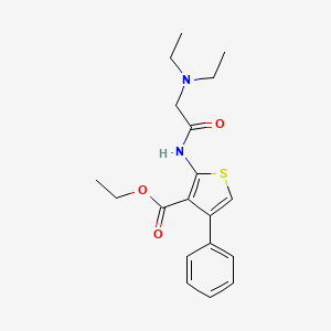 molecular formula C19H24N2O3S B2705303 乙基 2-(2-(二乙基氨)乙酰氨基)-4-苯基噻吩-3-甲酸酯 CAS No. 304684-42-2