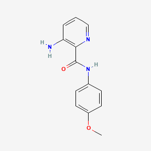 molecular formula C13H13N3O2 B2705309 3-amino-N-(4-methoxyphenyl)pyridine-2-carboxamide CAS No. 1986029-27-9