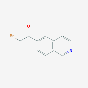 molecular formula C11H8BrNO B2705317 Ethanone, 2-bromo-1-(6-isoquinolinyl)- CAS No. 1105711-81-6