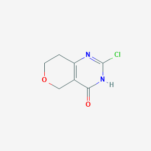molecular formula C7H7ClN2O2 B2705320 2-Chloro-3,5,7,8-tetrahydro-4H-pyrano[4,3-d]pyrimidin-4-one CAS No. 1785261-45-1
