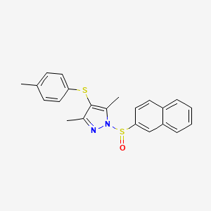 3,5-dimethyl-1-(naphthalen-2-ylsulfinyl)-4-(p-tolylthio)-1H-pyrazole