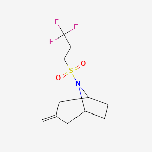 molecular formula C11H16F3NO2S B2705334 3-Methylidene-8-(3,3,3-trifluoropropylsulfonyl)-8-azabicyclo[3.2.1]octane CAS No. 2320378-19-4