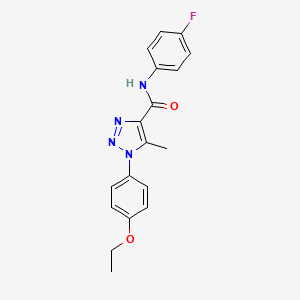 molecular formula C18H17FN4O2 B2705335 1-(4-ethoxyphenyl)-N-(4-fluorophenyl)-5-methyl-1H-1,2,3-triazole-4-carboxamide CAS No. 866866-71-9