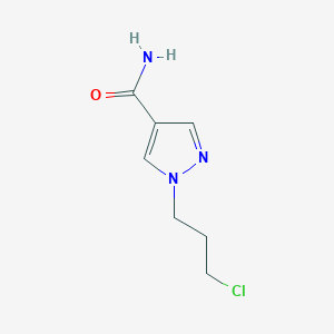 molecular formula C7H10ClN3O B2705337 1-(3-Chloropropyl)pyrazole-4-carboxamide CAS No. 1881577-28-1