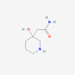 molecular formula C7H14N2O2 B2705345 2-(3-Hydroxypiperidin-3-yl)acetamide CAS No. 1784133-02-3