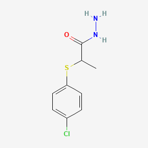 molecular formula C9H11ClN2OS B2705350 2-(4-Chlorophenyl)sulfanylpropanehydrazide CAS No. 1024477-91-5