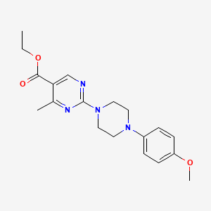 molecular formula C19H24N4O3 B2705351 Ethyl 2-[4-(4-methoxyphenyl)piperazin-1-yl]-4-methylpyrimidine-5-carboxylate CAS No. 903446-68-4