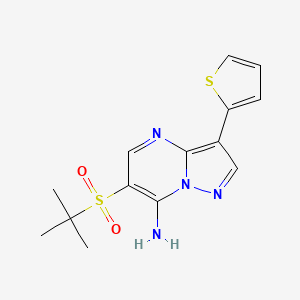 6-(Tert-butylsulfonyl)-3-(2-thienyl)pyrazolo[1,5-A]pyrimidin-7-amine