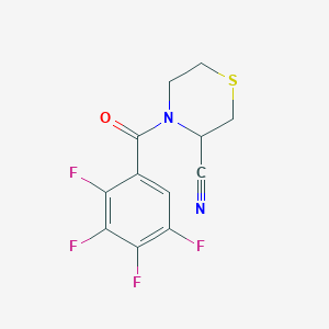 molecular formula C12H8F4N2OS B2705363 4-(2,3,4,5-Tetrafluorobenzoyl)thiomorpholine-3-carbonitrile CAS No. 2094418-54-7