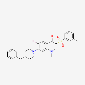 7-(4-benzylpiperidin-1-yl)-3-[(3,5-dimethylphenyl)sulfonyl]-6-fluoro-1-methylquinolin-4(1H)-one