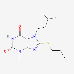 3-Methyl-7-(3-methylbutyl)-8-propylsulfanylpurine-2,6-dione