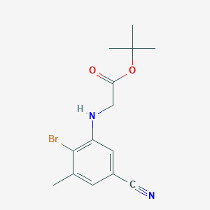 Tert-butyl 2-(2-bromo-5-cyano-3-methylanilino)acetate