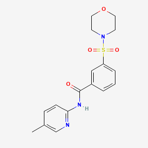molecular formula C17H19N3O4S B2705378 N-(5-methylpyridin-2-yl)-3-(morpholine-4-sulfonyl)benzamide CAS No. 940820-45-1