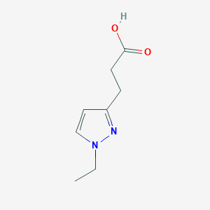 molecular formula C8H12N2O2 B2705382 3-(1-ethyl-1H-pyrazol-3-yl)propanoic acid CAS No. 1006483-09-5