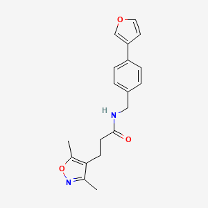 3-(3,5-dimethylisoxazol-4-yl)-N-(4-(furan-3-yl)benzyl)propanamide