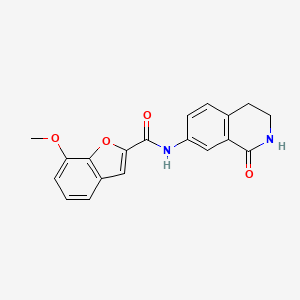 7-methoxy-N-(1-oxo-1,2,3,4-tetrahydroisoquinolin-7-yl)benzofuran-2-carboxamide