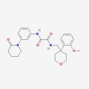N1-((4-(2-methoxyphenyl)tetrahydro-2H-pyran-4-yl)methyl)-N2-(3-(2-oxopiperidin-1-yl)phenyl)oxalamide