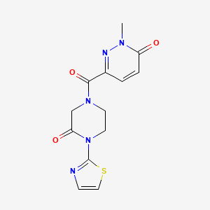 2-methyl-6-(3-oxo-4-(thiazol-2-yl)piperazine-1-carbonyl)pyridazin-3(2H)-one