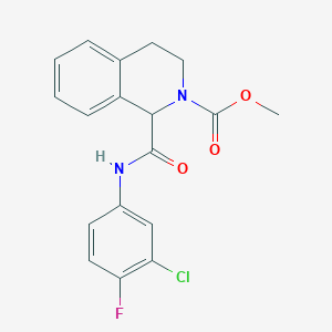 methyl 1-((3-chloro-4-fluorophenyl)carbamoyl)-3,4-dihydroisoquinoline-2(1H)-carboxylate