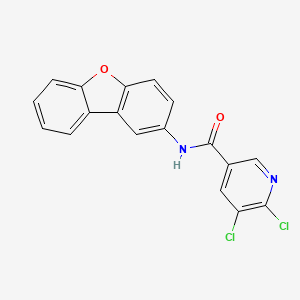 5,6-dichloro-N-dibenzofuran-2-ylpyridine-3-carboxamide