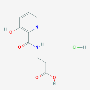 3-{[Hydroxy(3-oxo-2,3-dihydropyridin-2-ylidene)methyl]amino}propanoic acid hydrochloride