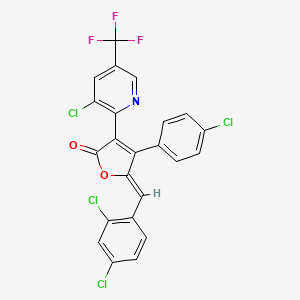 4-(4-chlorophenyl)-3-[3-chloro-5-(trifluoromethyl)-2-pyridinyl]-5-[(2,4-dichlorophenyl)methylene]-2(5H)-furanone