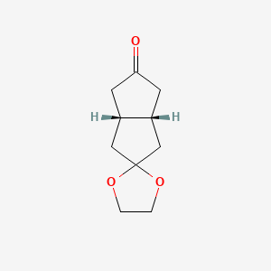 molecular formula C10H14O3 B2705404 (3a'R,6a'S)-tetrahydro-1'H-spiro[[1,3]dioxolane-2,2'-pentalen]-5'(3'H)-one CAS No. 51716-62-2