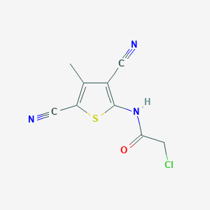 2-chloro-N-(3,5-dicyano-4-methylthiophen-2-yl)acetamide