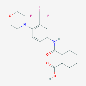 molecular formula C19H21F3N2O4 B270542 6-{[4-Morpholino-3-(trifluoromethyl)anilino]carbonyl}-3-cyclohexene-1-carboxylic acid 