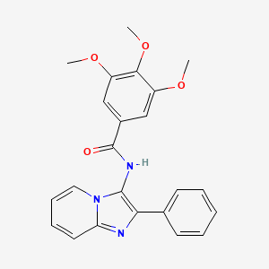 molecular formula C23H21N3O4 B2705426 3,4,5-trimethoxy-N-(2-phenylimidazo[1,2-a]pyridin-3-yl)benzamide CAS No. 784195-37-5