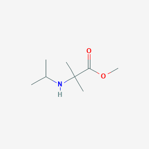 molecular formula C8H17NO2 B2705440 Methyl 2-methyl-2-[(propan-2-yl)amino]propanoate CAS No. 1157807-63-0