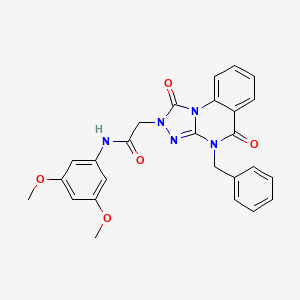 molecular formula C26H23N5O5 B2705449 2-(4-benzyl-1,5-dioxo-4,5-dihydro-[1,2,4]triazolo[4,3-a]quinazolin-2(1H)-yl)-N-(3,5-dimethoxyphenyl)acetamide CAS No. 1296346-62-7