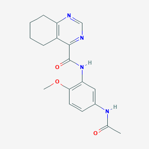 molecular formula C18H20N4O3 B2705454 N-(5-Acetamido-2-methoxyphenyl)-5,6,7,8-tetrahydroquinazoline-4-carboxamide CAS No. 2415465-25-5