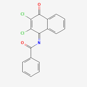 molecular formula C17H9Cl2NO2 B2705458 Benzamide, N-(1,4-dihydro-2,3-dichloro-4-oxo-1-naphthylidene)- CAS No. 307553-57-7
