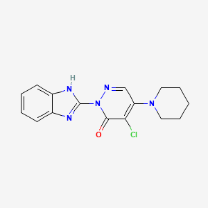 molecular formula C16H16ClN5O B2705460 2-(1H-1,3-benzodiazol-2-yl)-4-chloro-5-(piperidin-1-yl)-2,3-dihydropyridazin-3-one CAS No. 554404-38-5