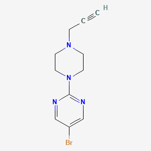 molecular formula C11H13BrN4 B2705466 5-Bromo-2-[4-(prop-2-yn-1-yl)piperazin-1-yl]pyrimidine CAS No. 1258727-21-7