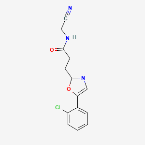 3-[5-(2-chlorophenyl)-1,3-oxazol-2-yl]-N-(cyanomethyl)propanamide