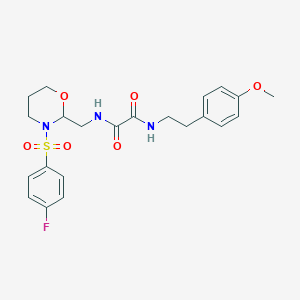 N1-((3-((4-fluorophenyl)sulfonyl)-1,3-oxazinan-2-yl)methyl)-N2-(4-methoxyphenethyl)oxalamide