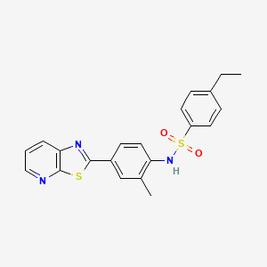 molecular formula C21H19N3O2S2 B2705484 4-乙基-N-(2-甲基-4-(噻唑并[5,4-b]吡啶-2-基)苯基)苯磺酰胺 CAS No. 912623-99-5