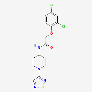 molecular formula C15H16Cl2N4O2S B2705491 N-(1-(1,2,5-thiadiazol-3-yl)piperidin-4-yl)-2-(2,4-dichlorophenoxy)acetamide CAS No. 2034379-43-4